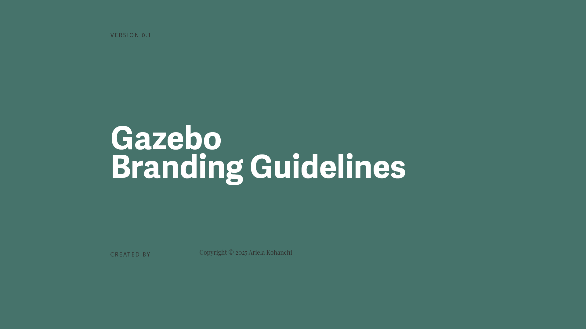 Gazebo brand guidelines — page 1