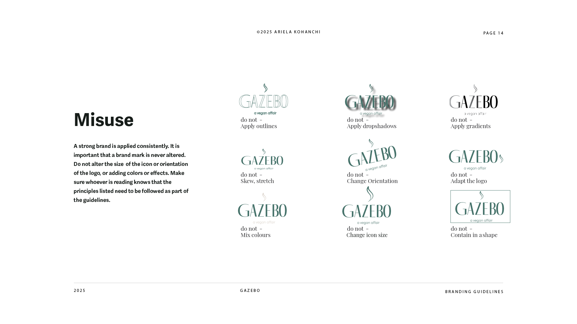 Gazebo brand guidelines — page 14